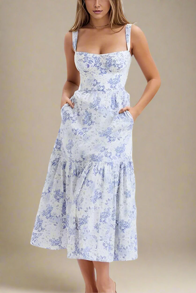 Stylish blue dress | Imogen Bodycon Day Midi Dress - Sky Blue - Ideal for special occasions