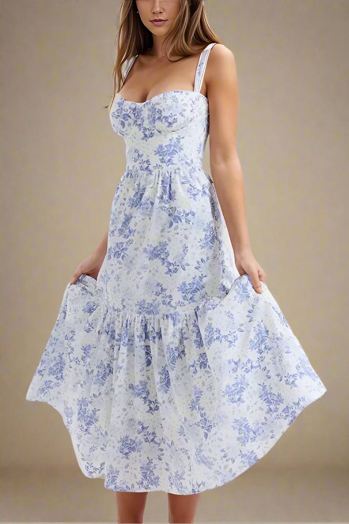 Stylish blue dress | Imogen Bodycon Day Midi Dress - Sky Blue - Ideal for special occasions