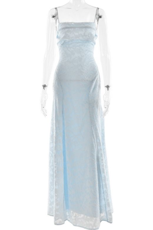 Shop  blue dress - Perfect for special occasions | Ivy Bodycon Maxi Dress - Baby Blue