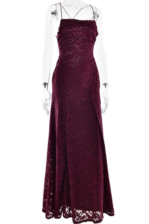 Stylish red dress | Ivy Bodycon Maxi Dress - Red Wine - Ideal for special occasions