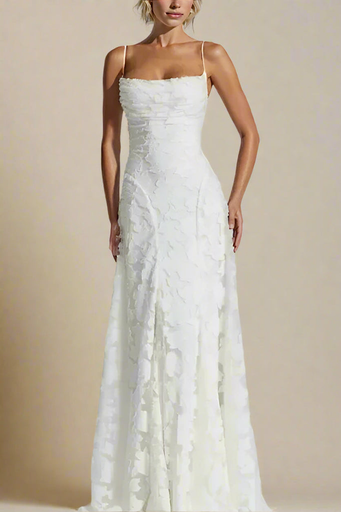 Ivy Bodycon Maxi Dress - White Pearl - Stylish white dress for special occasions | Buy Online