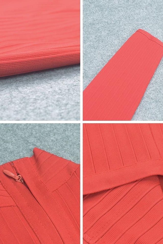 Stylish red dress | Jane Long Sleeve Bodycon Midi Dress - Lipstick Red - Ideal for special occasions