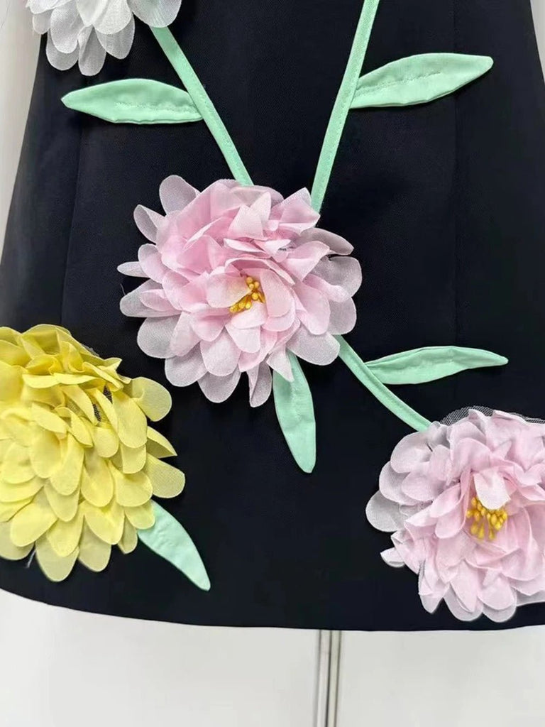 Jasmine Sleeveless Flower Mini Dress - Stylish beautiful dress for special occasions | Buy Online