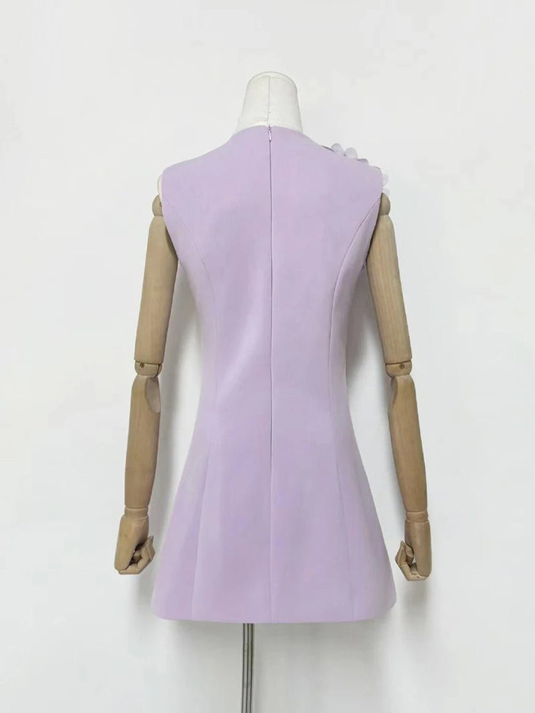 Jasmine Sleeveless Flower Mini Dress - Stylish beautiful dress for special occasions | Buy Online