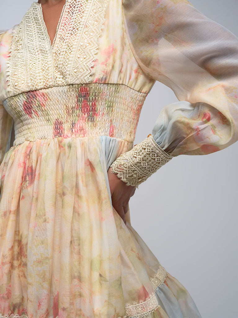 Stylish beautiful dress | Jenna V-neck Print Mini Dress - Ideal for special occasions