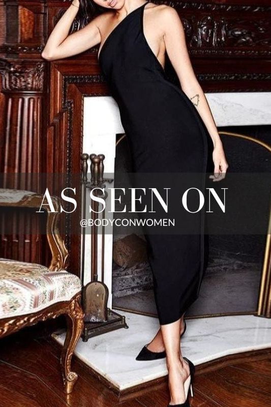 Stylish black dress | Joi Bodycon Midi Dress - Classic Black - Ideal for special occasions