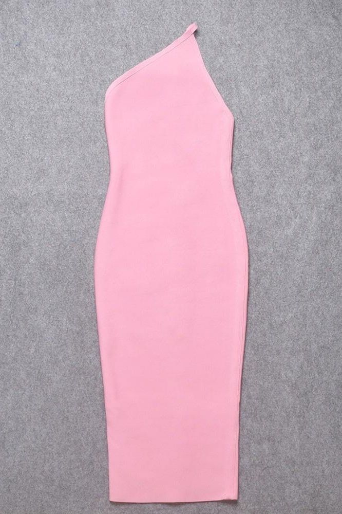 Stylish pink dress | Joi Bodycon Midi Dress - Dusty Pink - Ideal for special occasions