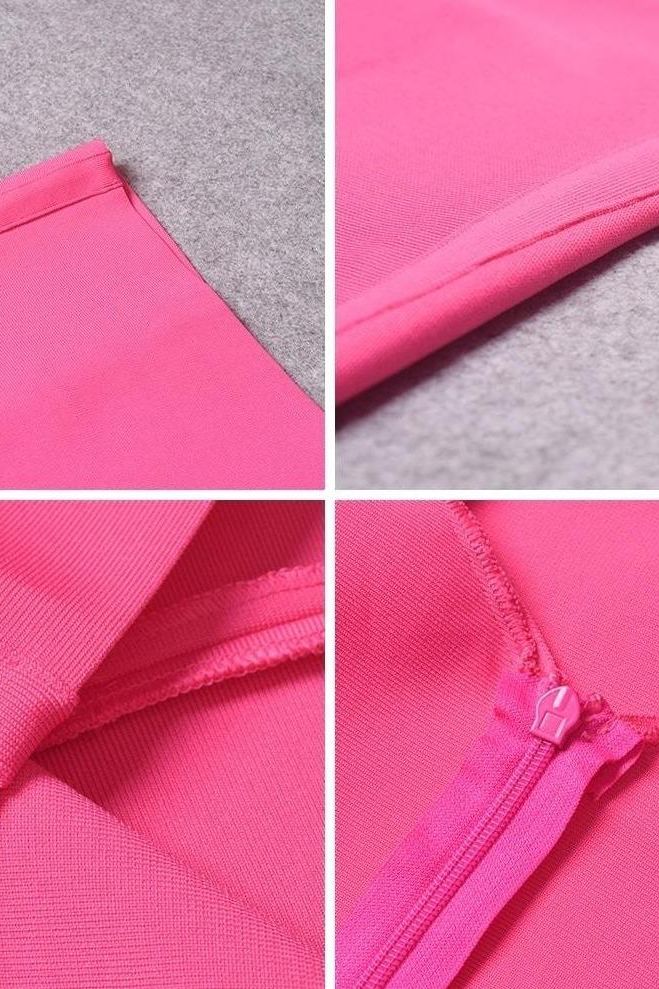 Joi Bodycon Midi Dress - Hot Pink - Stylish pink dress for special occasions | Buy Online