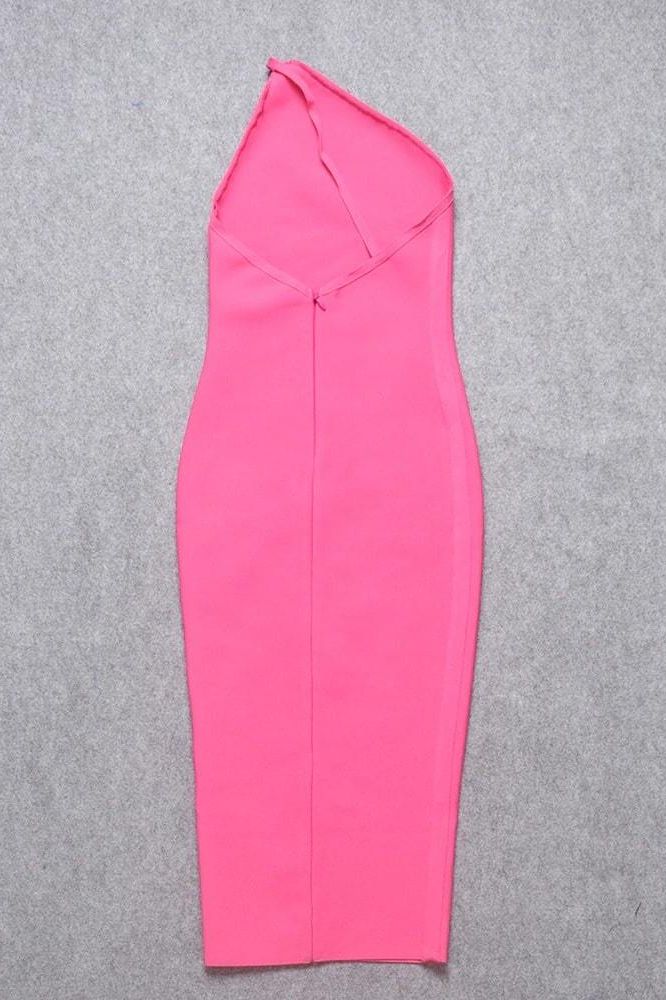 Stylish pink dress | Joi Bodycon Midi Dress - Hot Pink - Ideal for special occasions