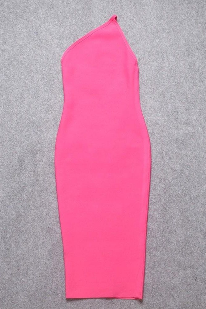 Joi Bodycon Midi Dress - Hot Pink - Stylish pink dress for special occasions | Buy Online