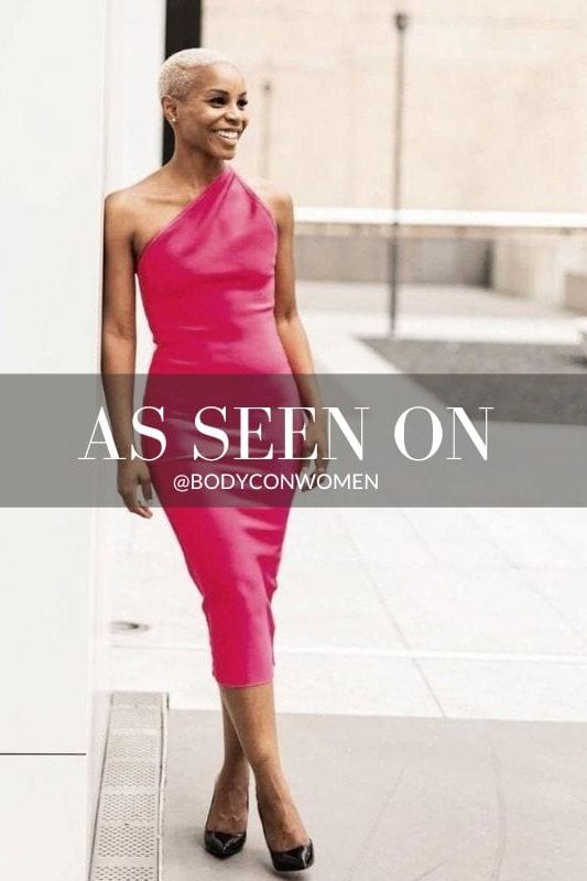 Shop  pink dress - Perfect for special occasions | Joi Bodycon Midi Dress - Hot Pink