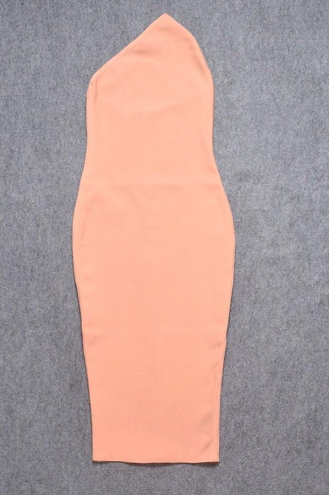 Joi Bodycon Midi Dress - Peach - Stylish beautiful dress for special occasions | Buy Online