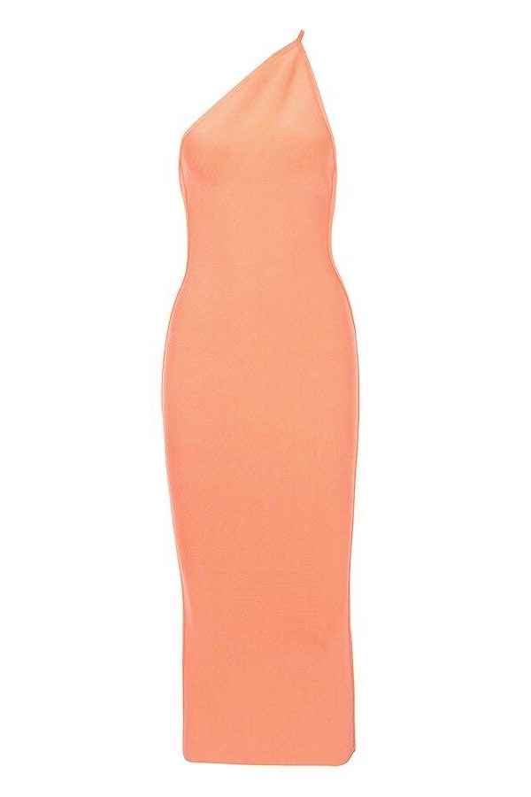Stylish beautiful dress | Joi Bodycon Midi Dress - Peach - Ideal for special occasions