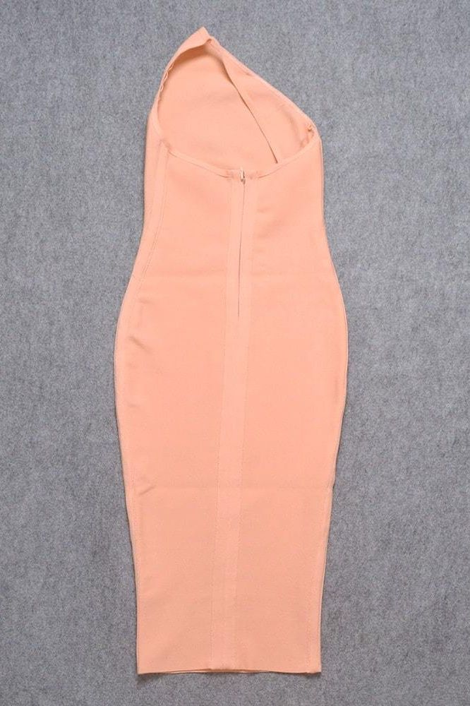 Joi Bodycon Midi Dress - Peach - Stylish beautiful dress for special occasions | Buy Online