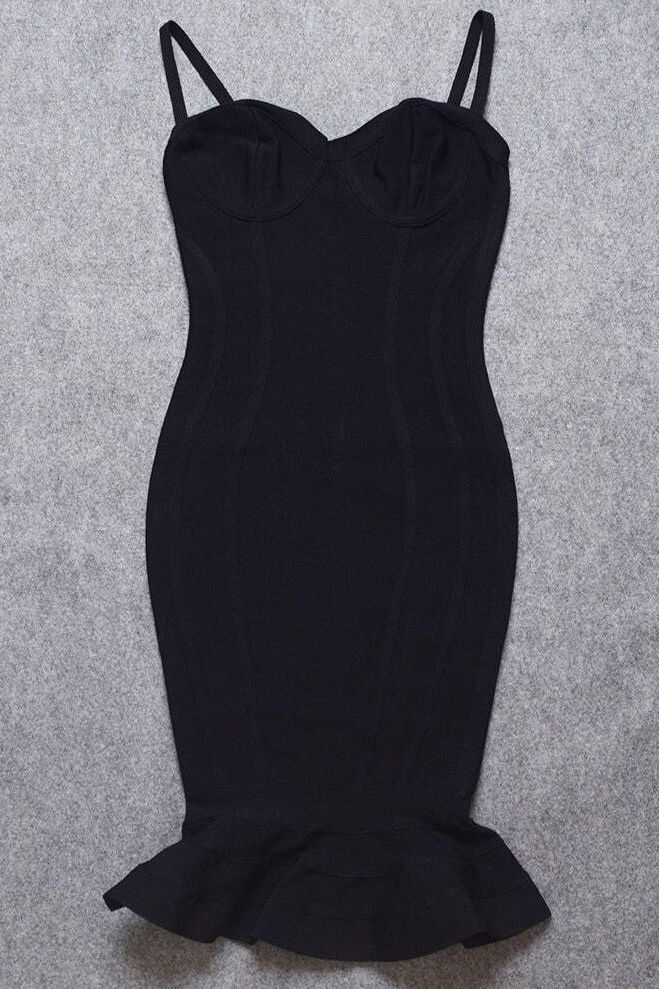 Shop  black dress - Perfect for special occasions | Joy Bandage Midi Dress - Classic Black