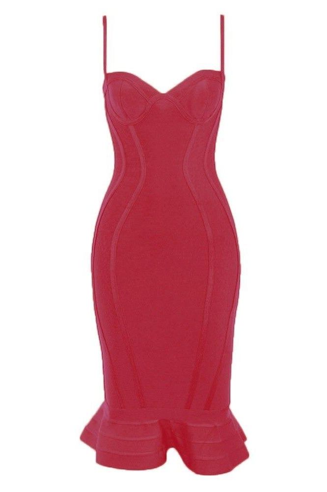 Shop  red dress - Perfect for special occasions | Joy Bandage Midi Dress - Red Wine