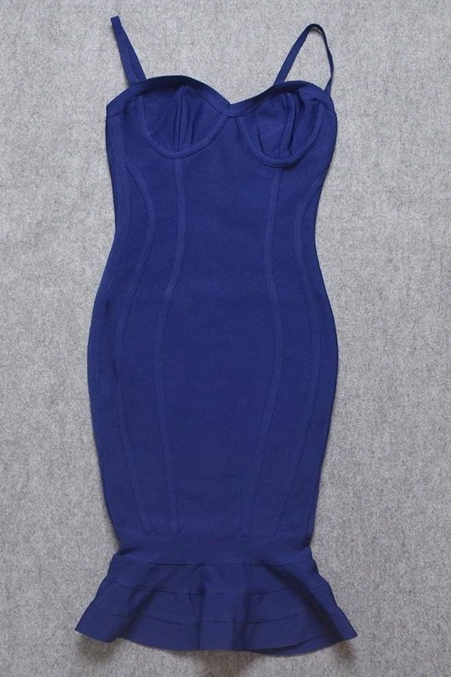 Shop  blue dress - Perfect for special occasions | Joy Bandage Midi Dress - Royal Blue