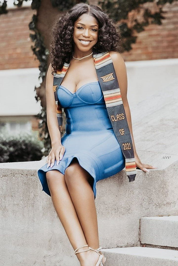 Shop  blue dress - Perfect for special occasions | Joy Bandage Midi Dress - Royal Blue