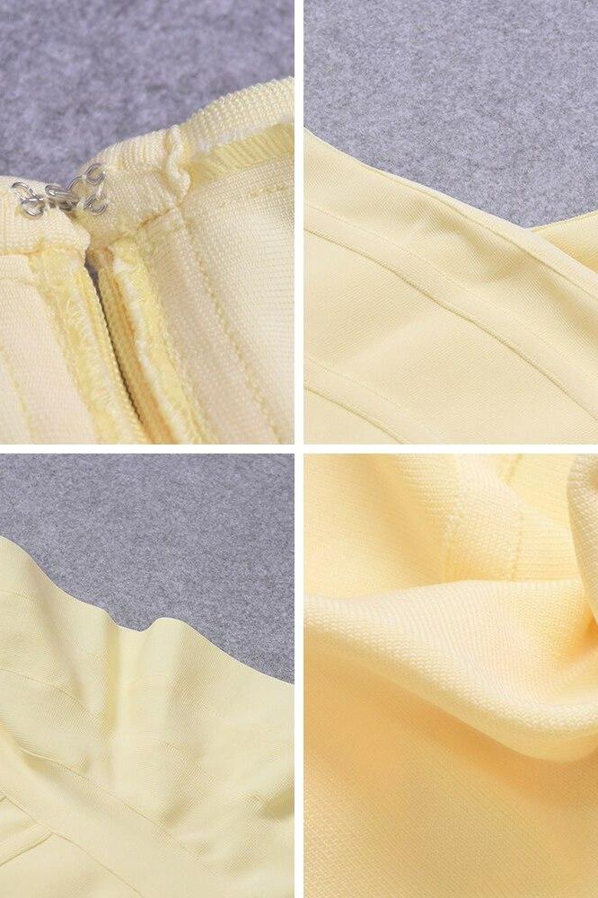 Shop  yellow dress - Perfect for special occasions | Joy Bandage Midi Dress - Sun Yellow