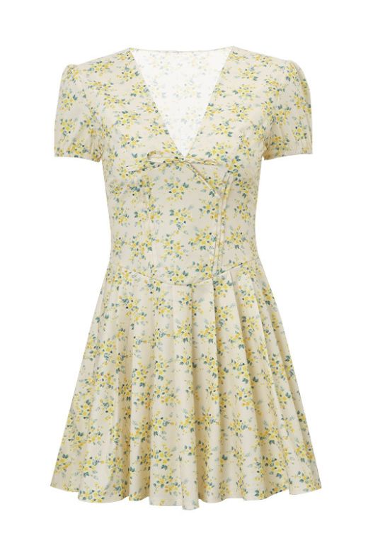 Shop  yellow dress - Perfect for special occasions | Kacey Day Mini Dress - Sun Yellow