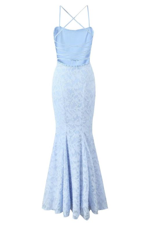 Stylish blue dress | Kora Bodycon Maxi Dress - Baby Blue - Ideal for special occasions