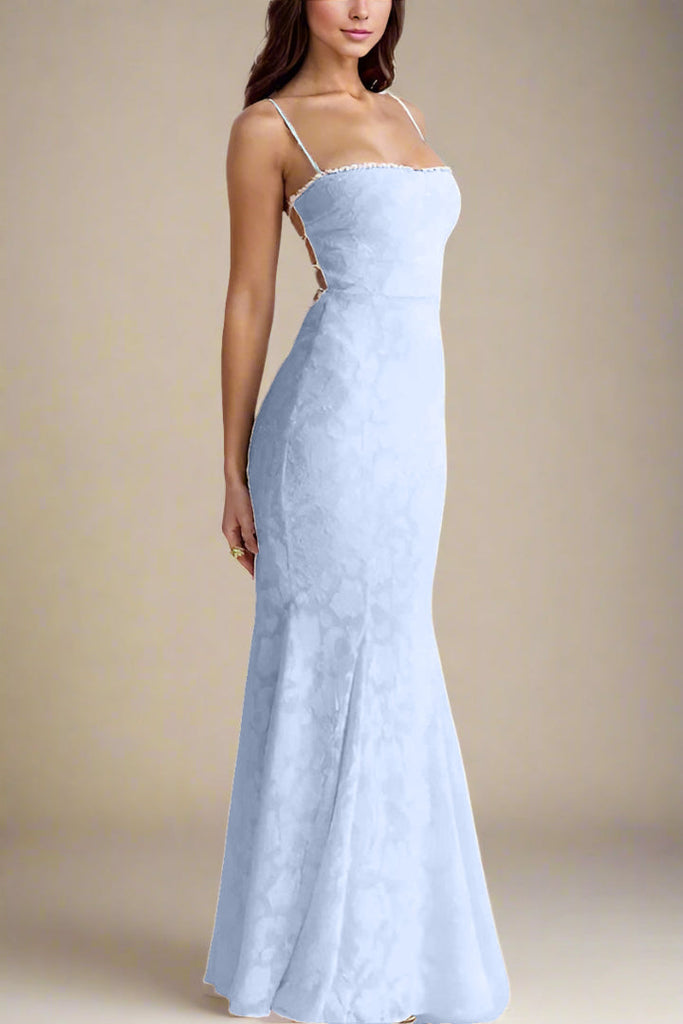 Shop  blue dress - Perfect for special occasions | Kora Bodycon Maxi Dress - Baby Blue