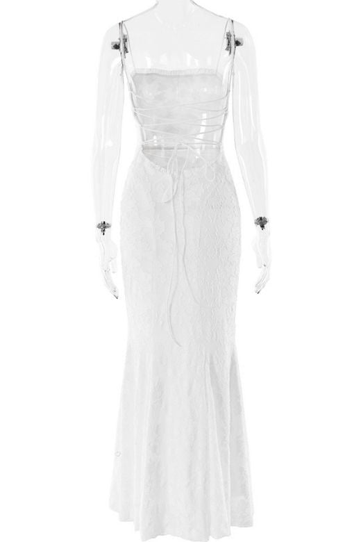 Stylish white dress | Kora Bodycon Maxi Dress - White Pearl - Ideal for special occasions
