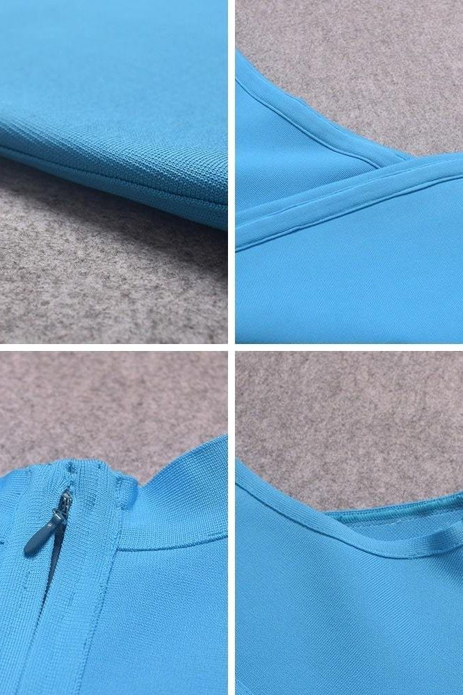 Layla Bandage Midi Dress - Sky Blue - Stylish blue dress for special occasions | Buy Online