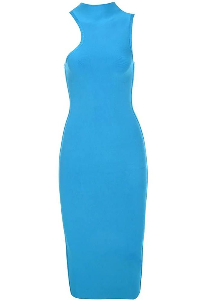 Layla Bandage Midi Dress - Sky Blue - Stylish blue dress for special occasions | Buy Online