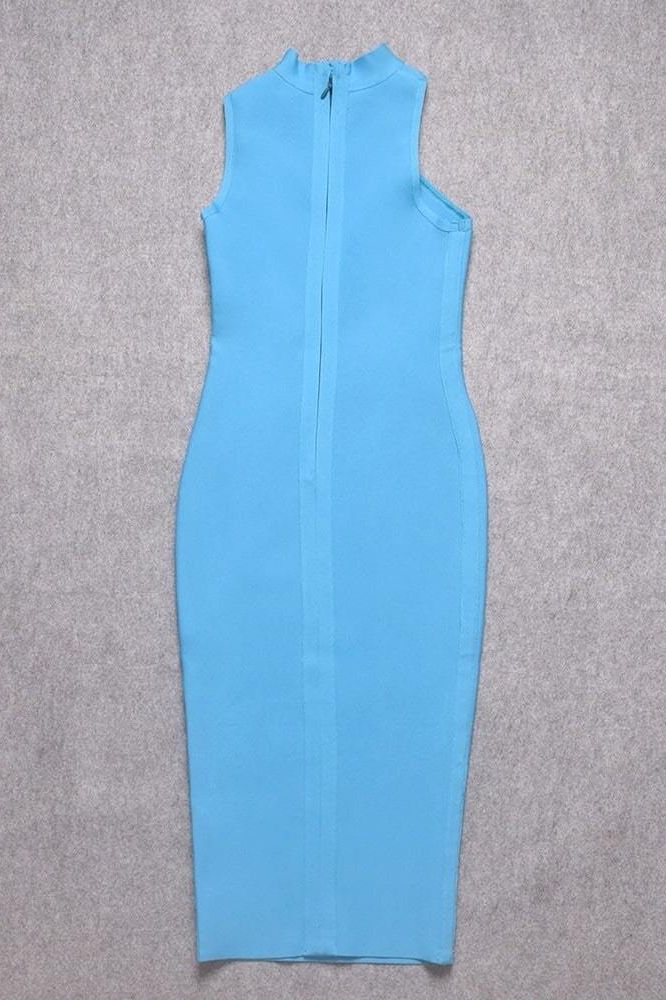 Stylish blue dress | Layla Bandage Midi Dress - Sky Blue - Ideal for special occasions