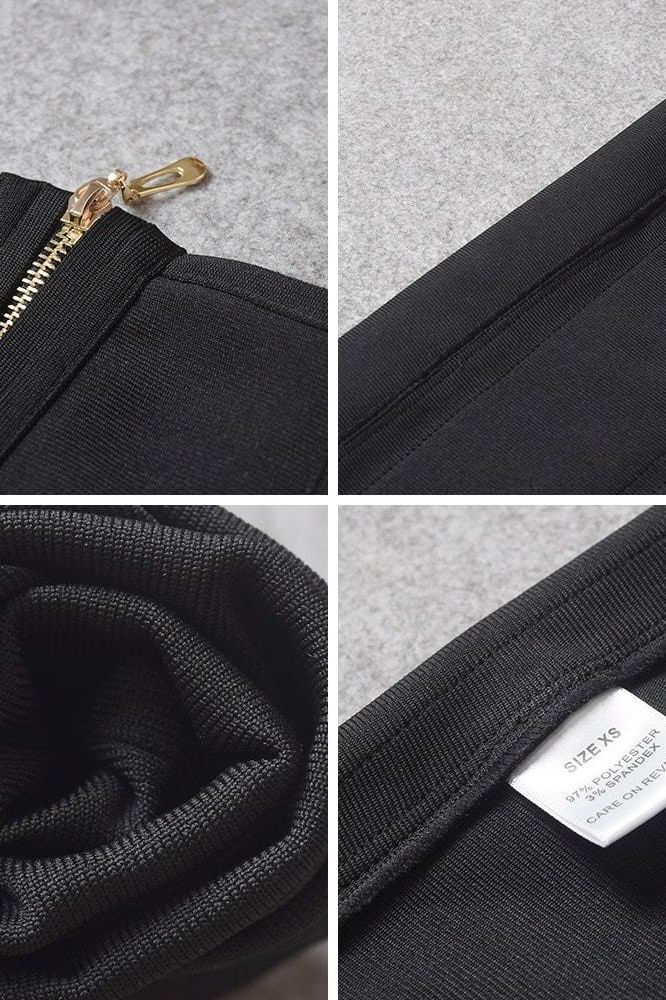 Shop  black dress - Perfect for special occasions | Lea Bandage Midi Dress - Classic Black