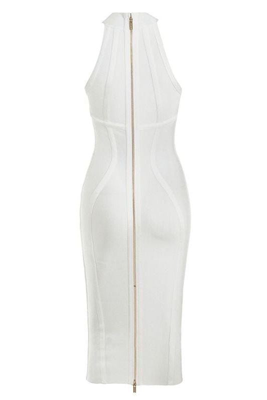 Shop  white dress - Perfect for special occasions | Lea Bandage Midi Dress - White Pearl