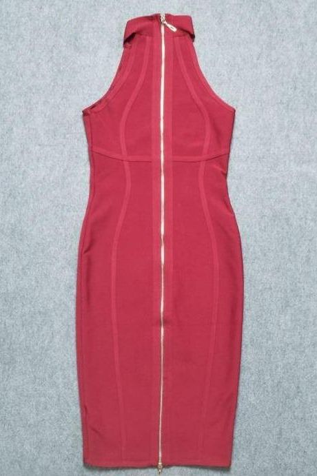 Shop  red dress - Perfect for special occasions | Lea Bandage Midi Dress - Red Wine