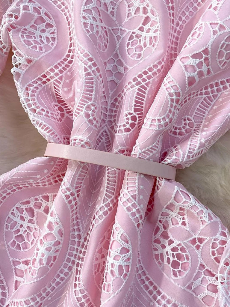 Shop  beautiful dress - Perfect for special occasions | Leah Eyelet Lapel Mini Dress