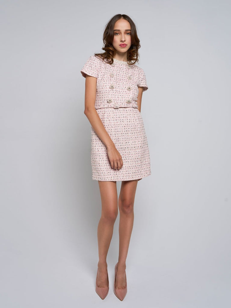 Shop  beautiful dress - Perfect for special occasions | Leigh Short-Sleeve Buttoned Mini Dress
