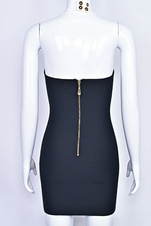 Leone Bandage Mini Dress - Classic Black - Stylish black dress for special occasions | Buy Online