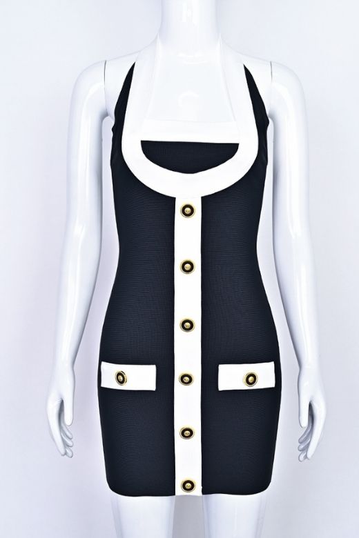 Leone Bandage Mini Dress - Classic Black - Stylish black dress for special occasions | Buy Online