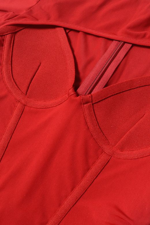 Shop  red dress - Perfect for special occasions | Lexi Long Sleeve Bodycon Midi Dress - Red Wine