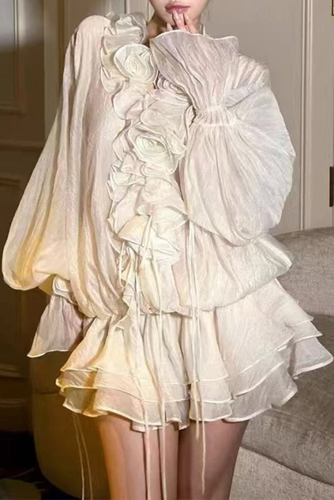 Lila Long Sleeve Mini Dress - Stylish beautiful dress for special occasions | Buy Online