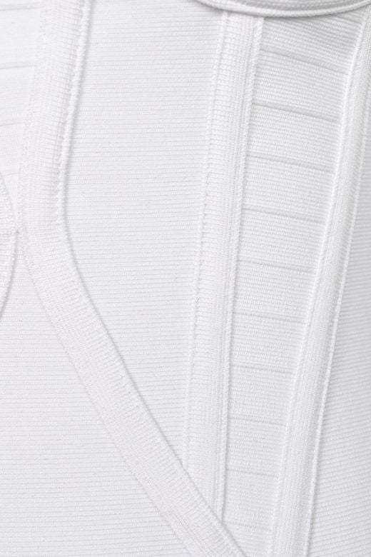 Stylish white dress | Lucy Bandage Midi Dress - White Pearl - Ideal for special occasions