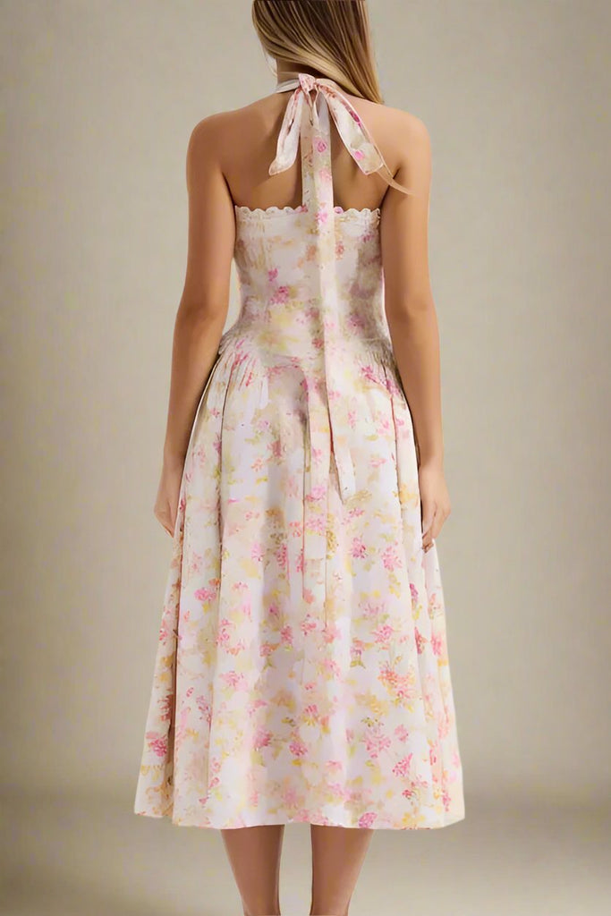 Lynsie Midi Dress - Dusty Pink - Stylish pink dress for special occasions | Buy Online