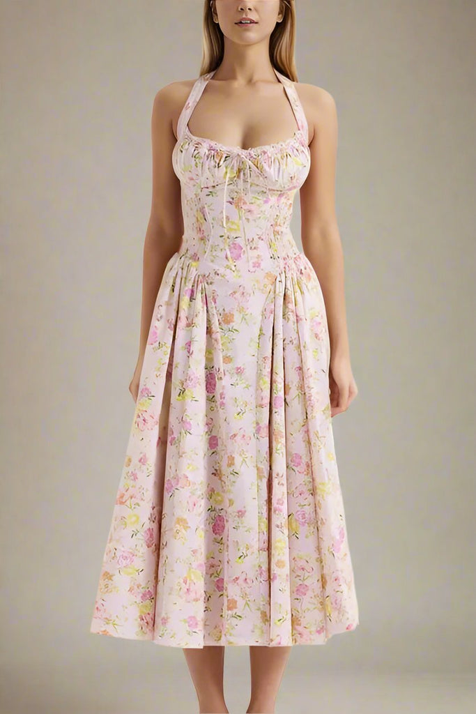 Stylish pink dress | Lynsie Midi Dress - Dusty Pink - Ideal for special occasions