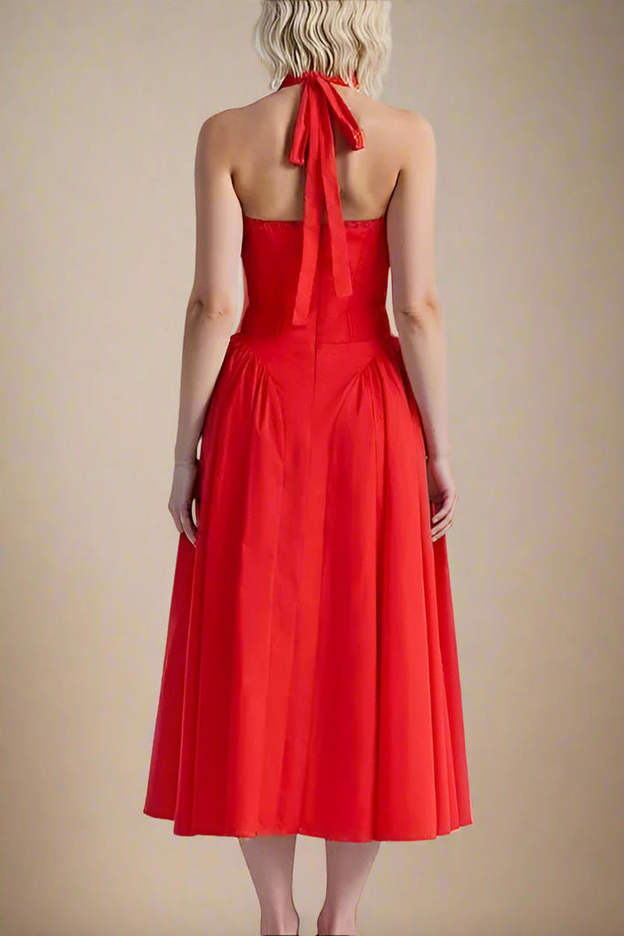 Shop  red dress - Perfect for special occasions | Lynsie Midi Dress - Lipstick Red