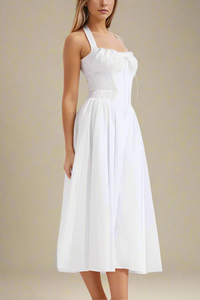 Shop  white dress - Perfect for special occasions | Lynsie Midi Dress - White Pearl