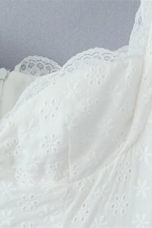 Mari Bodycon Mini Dress - White Pearl - Stylish white dress for special occasions | Buy Online