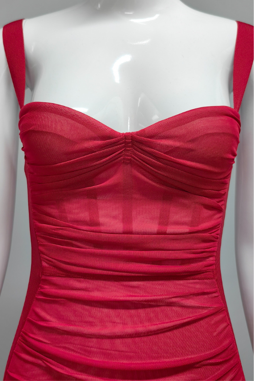 Stylish red dress | Marilyn Bodycon Wrap Midi Dress - Red Wine - Ideal for special occasions