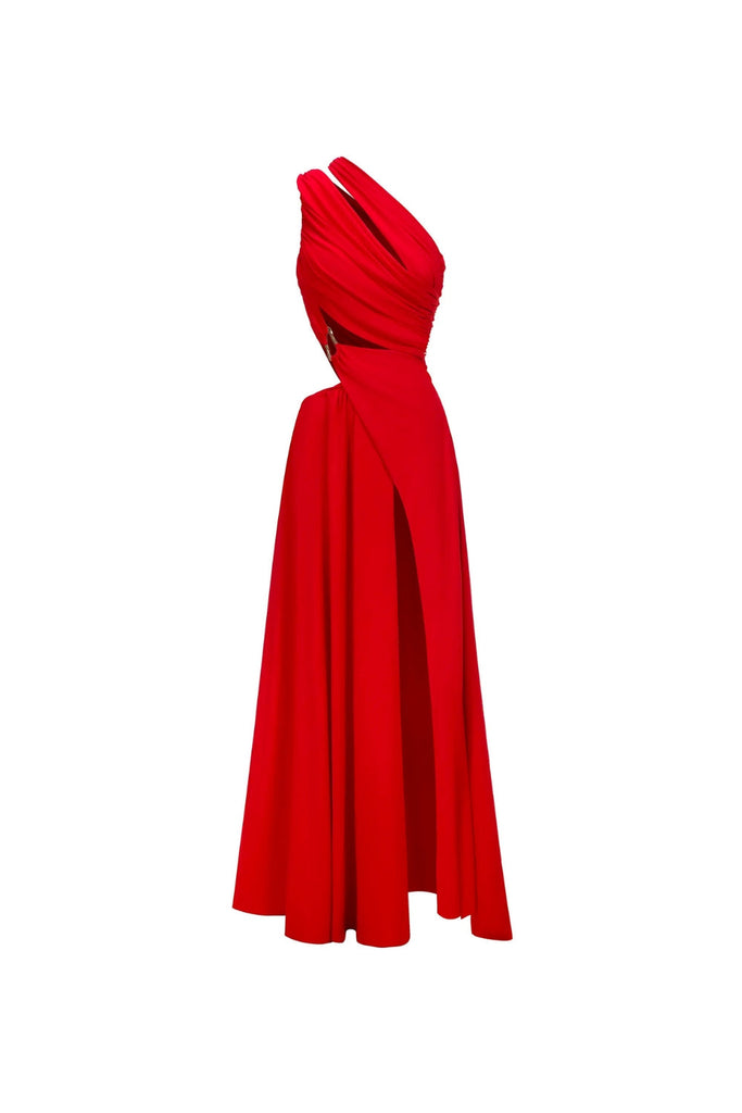 Shop  red dress - Perfect for special occasions | florence High Slit Hollowed-out Maxi Dress in red