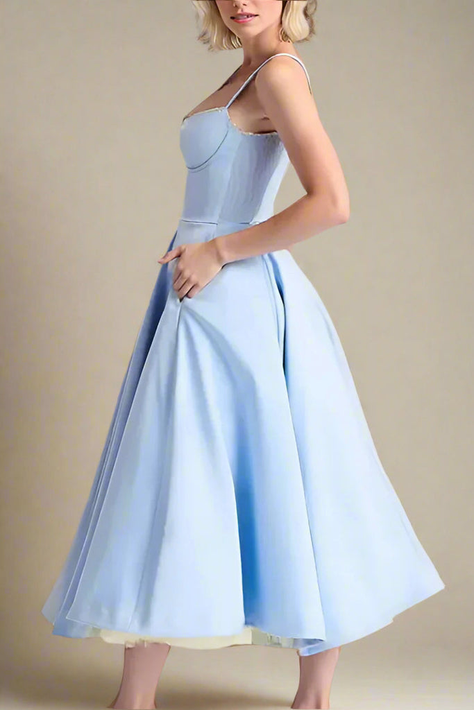 Shop  blue dress - Perfect for special occasions | Mavis Midi Dress - Baby Blue