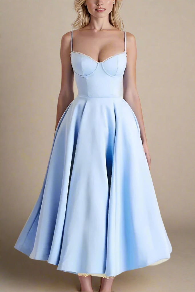 Shop  blue dress - Perfect for special occasions | Mavis Midi Dress - Baby Blue