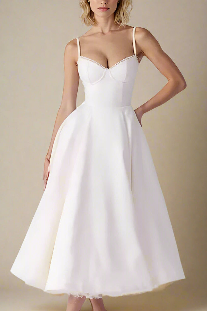 Stylish beautiful dress | Mavis Midi Dress - Cream - Ideal for special occasions